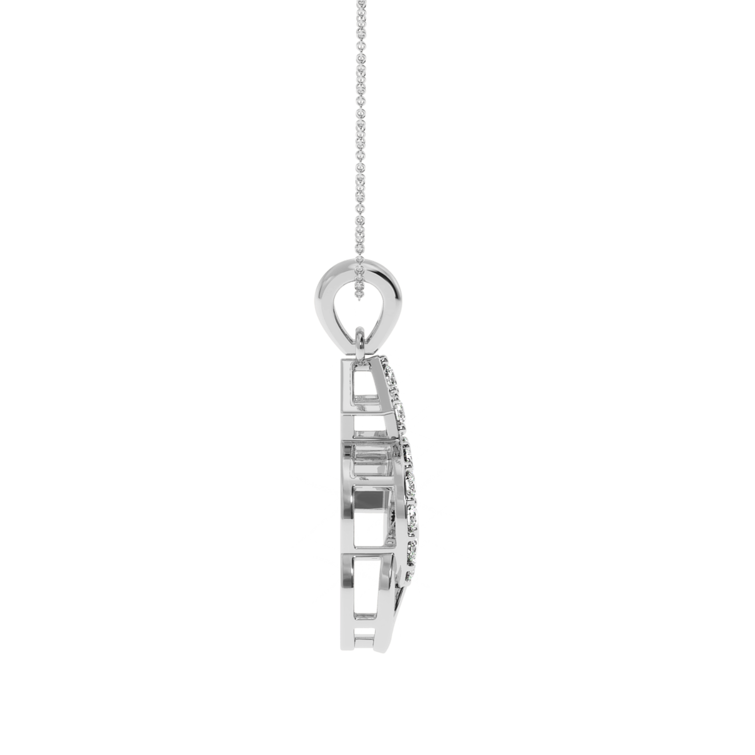 0.18ct Gender Harmony Natural Diamond Pendant SOLITAIREKART
